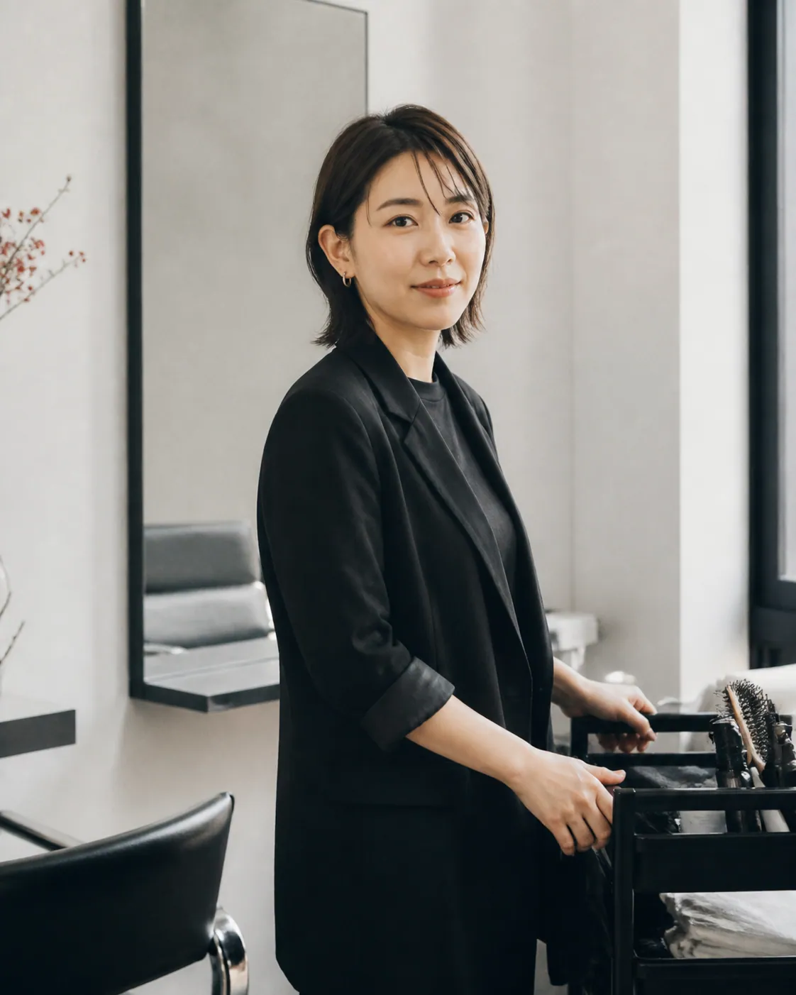 ヘアデザイナーMIOを想定した人物